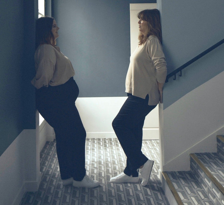 Plus-size pants in 2 shapes